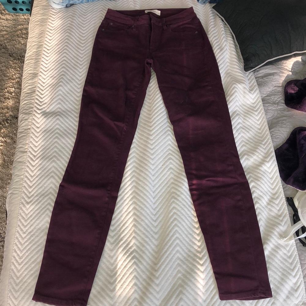 Maroon Skinny Jeans